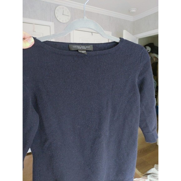 central park west cashmere Women's Sweay Medium Dark Blue - Picture 2 of 6